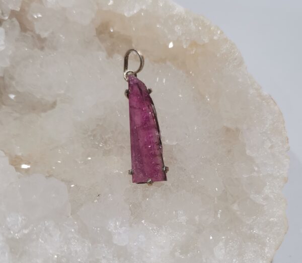 COLGANTE PLATA TURMALINA ROSA EXTRA