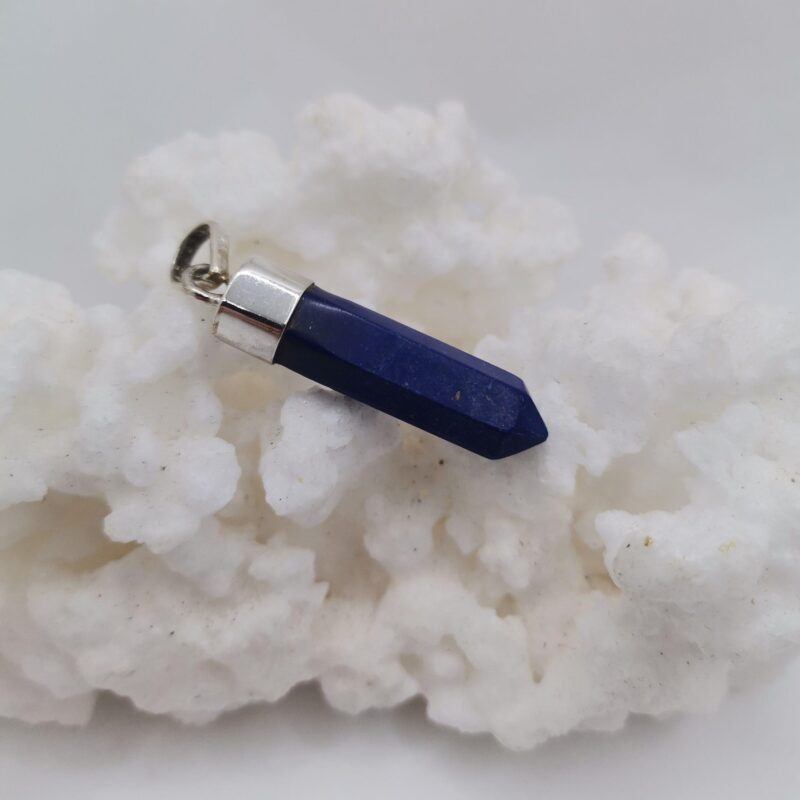 COLGANTE PUNTA LAPISLAZULI PLATA