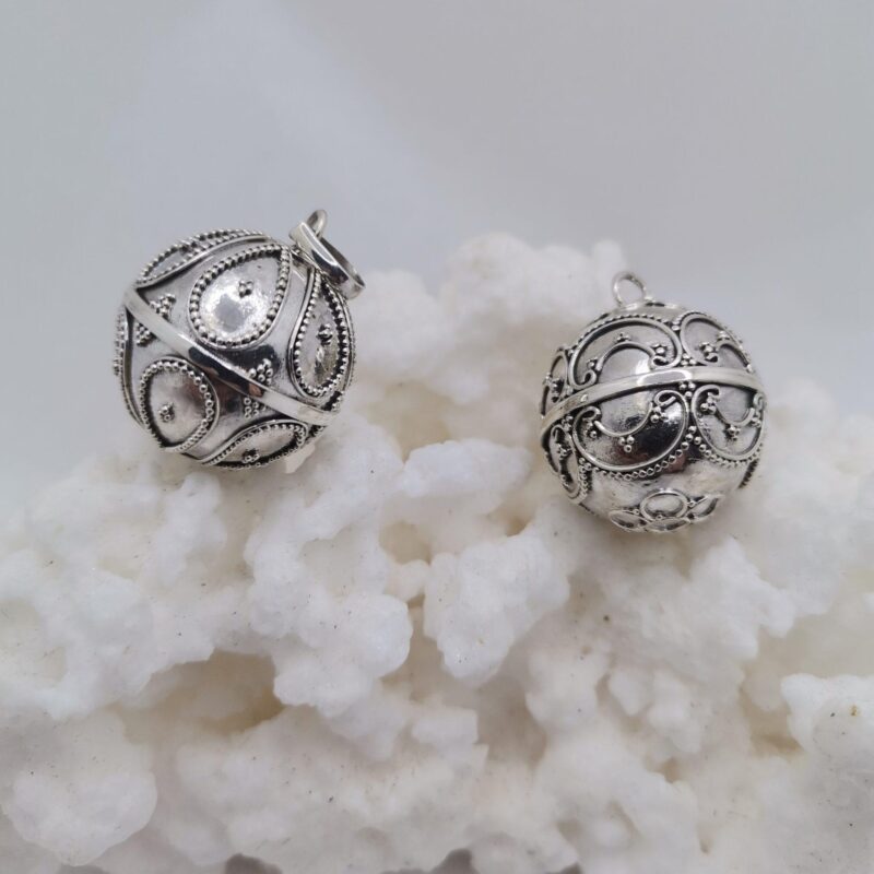 LLAMADOR ANGELES PLATA GRABADO 45
