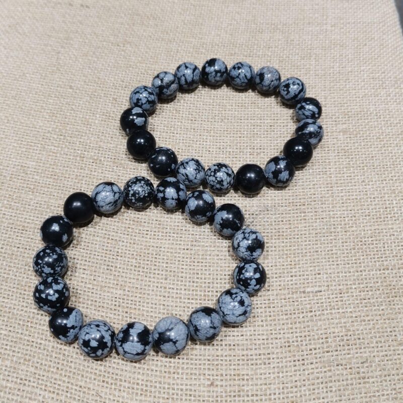PULSERA MINERAL 10 MM OBSIDIANA NEVADA