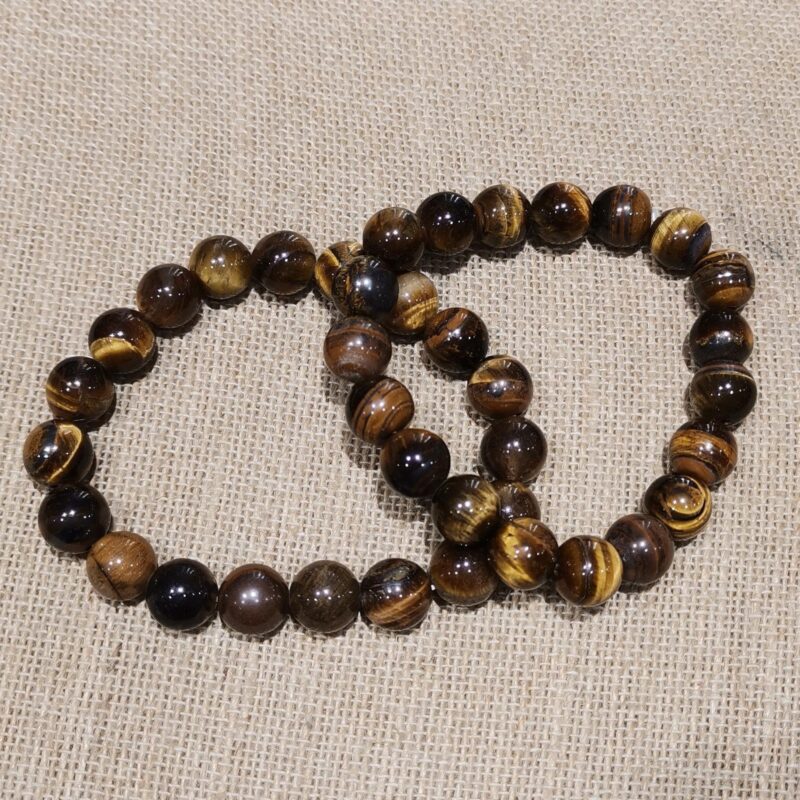 PULSERA MINERAL 10 MM OJO DE TIGRE