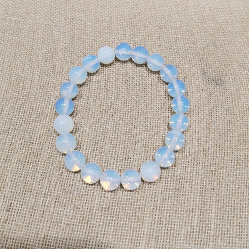 PULSERA MINERAL 10 MM OPALINA HOMBRE