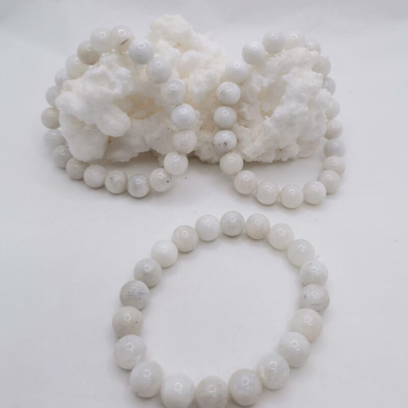PULSERA MINERAL 10 MM PIEDRA LUNA