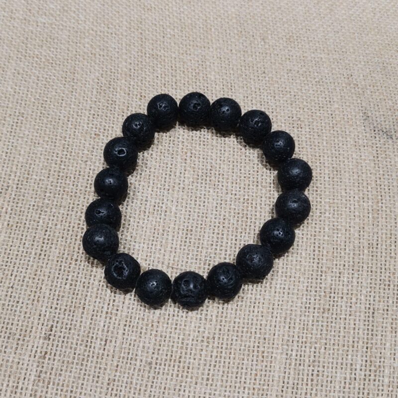 PULSERA MINERAL 10 MM PIEDRA VOLCANICA