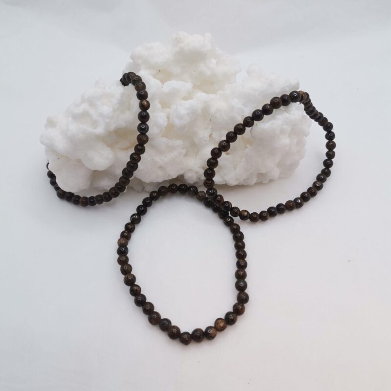 PULSERA MINERAL 4 MM BRONCITA