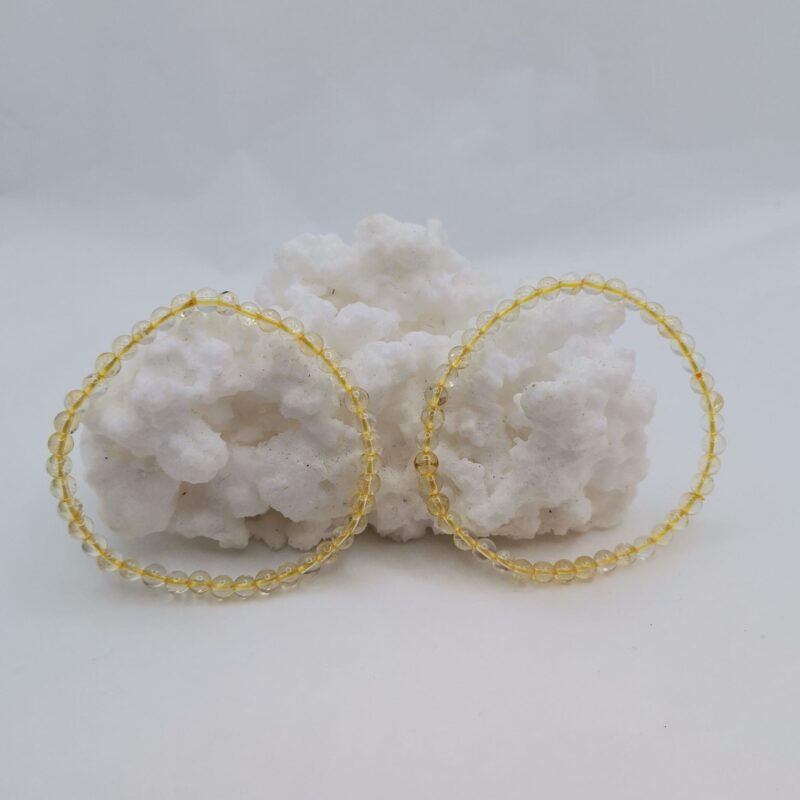 PULSERA MINERAL 4 MM CITRINO AMARILLO