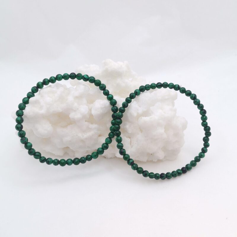 PULSERA DE MINERAL 4 MM MALAQUITA