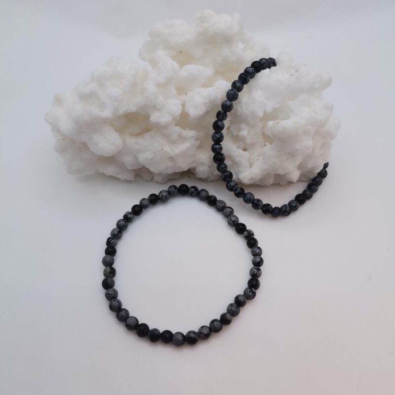 PULSERA MINERAL 4 MM OBSIDIANA NEVADA