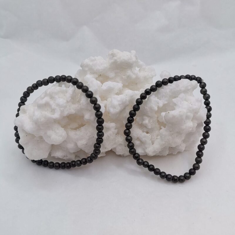 PULSERA MINERAL 4 MM PIRITA