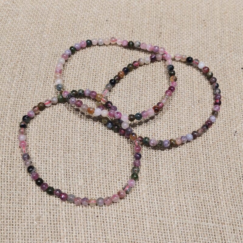 PULSERA MINERAL 4 MM TURMALINA SANDIA