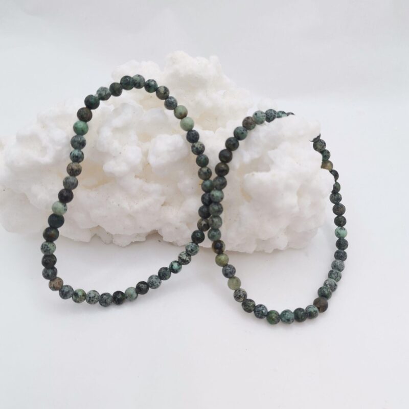 PULSERA MINERAL 4 MM TURQUESA VERDE