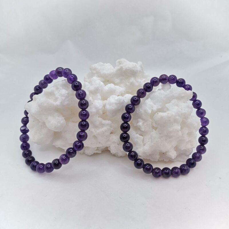PULSERA MINERAL 6 MM AMATISTA