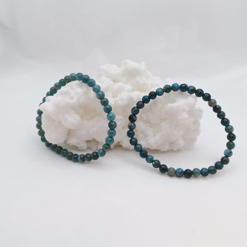 PULSERA MINERAL 8 MM APATITO AZUL