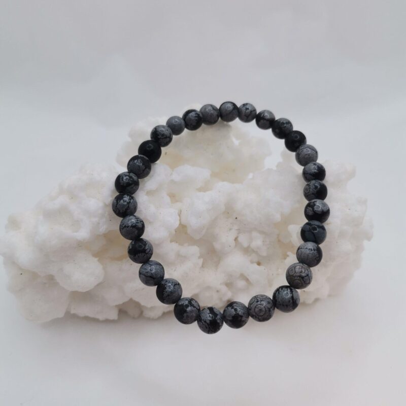 PULSERA MINERAL 6 MM OBSIDIANA NEVADA