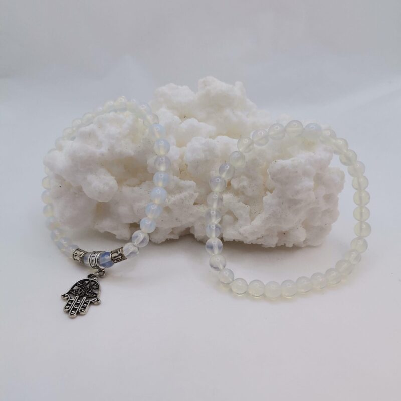 PULSERA MINERAL 6 MM OPALINA