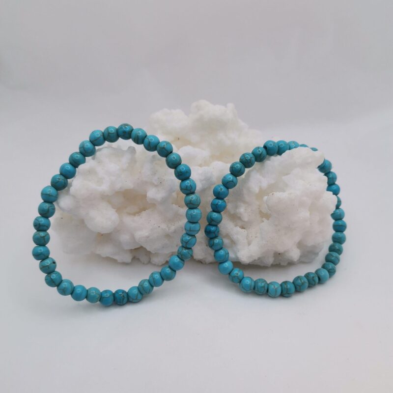 PULSERA MINERAL 6 MM TURQUESINA