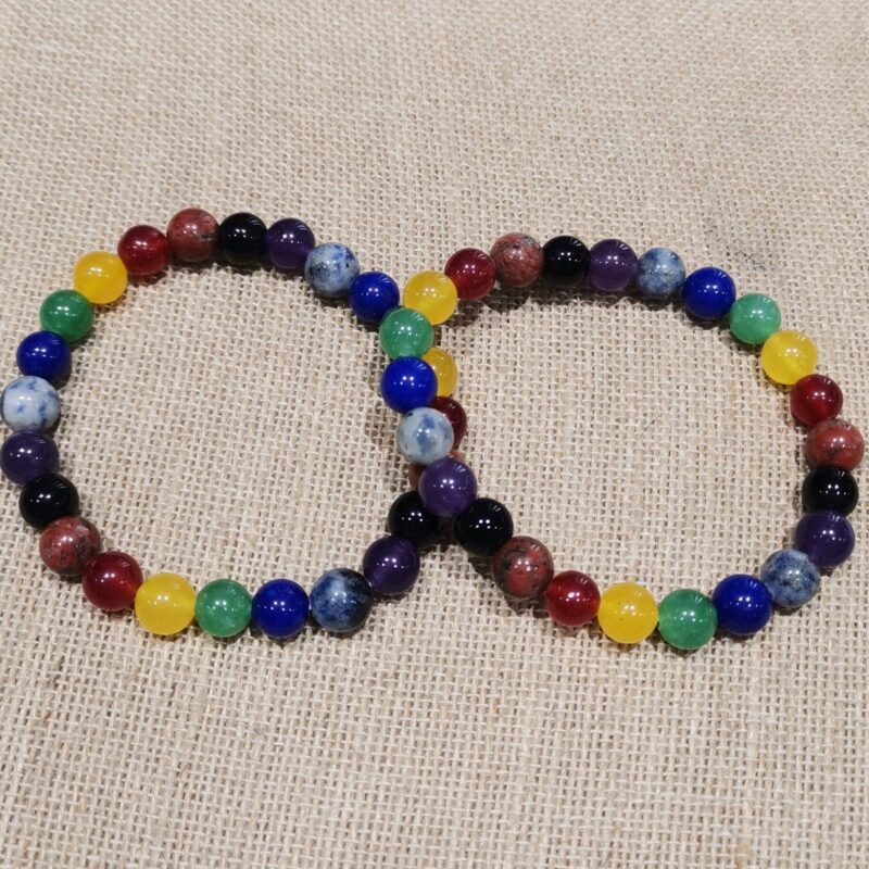 PULSERA MINERAL 8 MM 7 CHAKRAS REPETICION