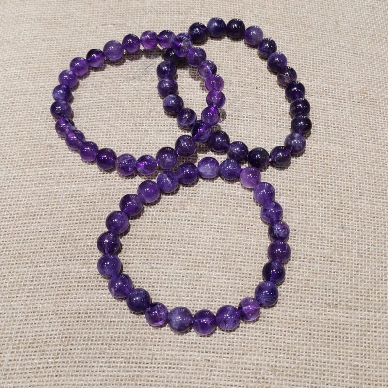 PULSERA MINERAL 8 MM AMATISTA