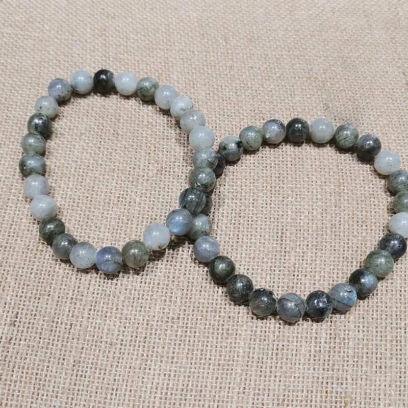 PULSERA MINERAL 8 MM LABRADORITA