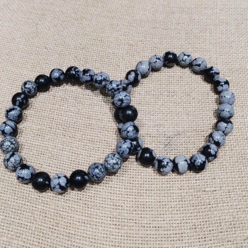 PULSERA MINERAL 8 MM OBSIDIANA NEVADA