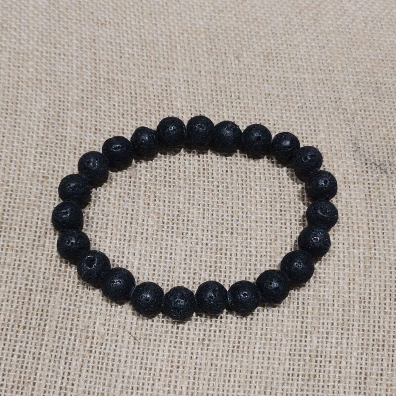 PULSERA MINERAL 8 MM PIEDRA VOLCANICA