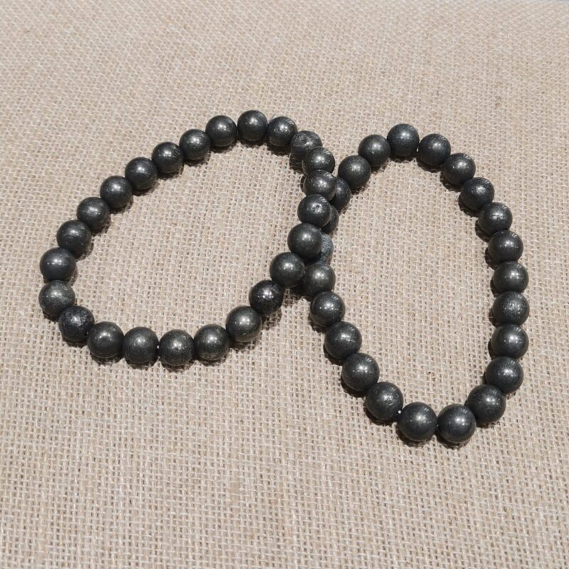 PULSERA MINERAL 8 MM PIRITA