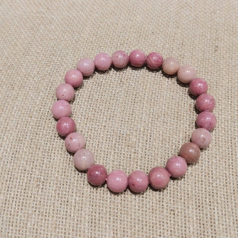 PULSERA MINERAL 8 MM RODONITA