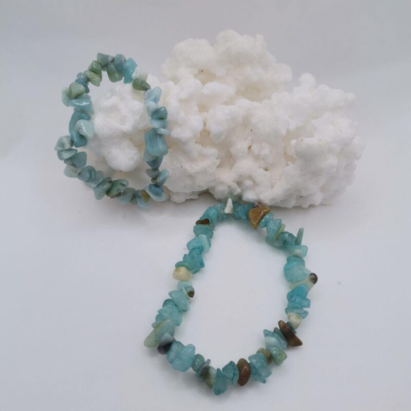 PULSERA MINERAL CHIP AMAZONITA