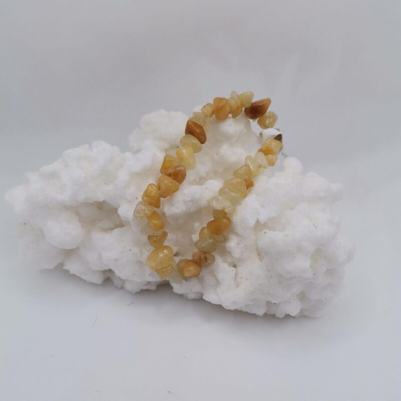 PULSERA MINERAL CHIP CITRINO