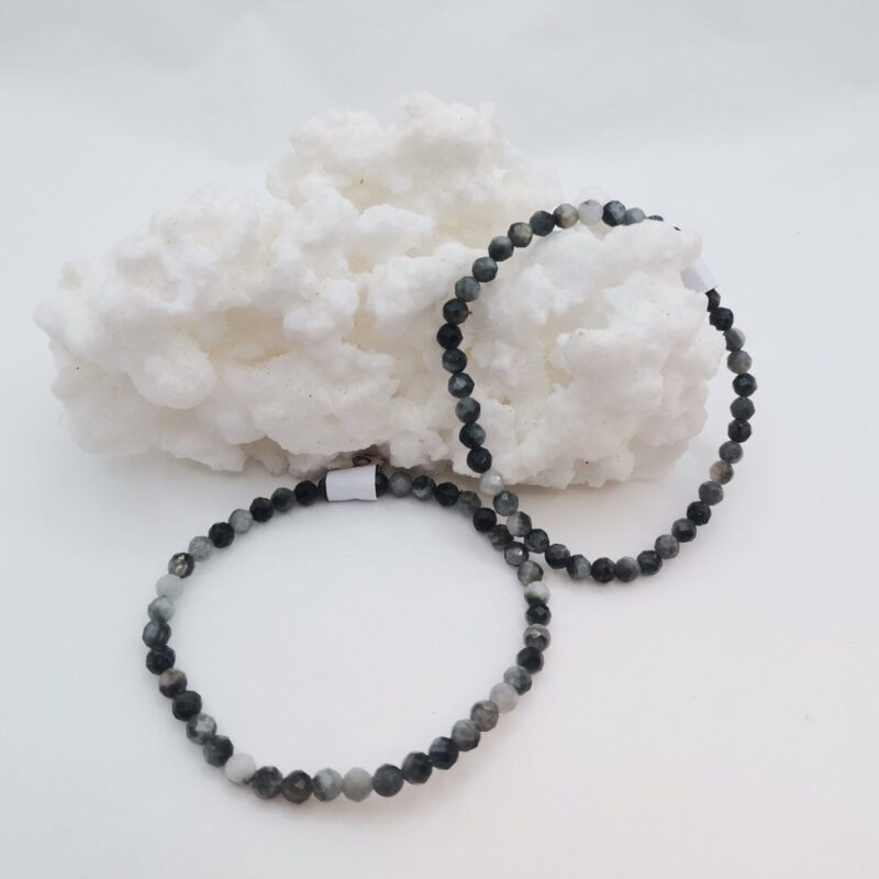 PULSERA MINERAL FLATEADO 4 MM LAPISLAZULI