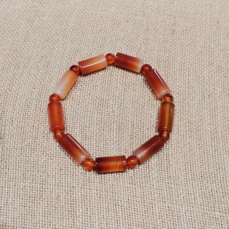 PULSERA MINERAL GEOMETRICA CARNEOLA