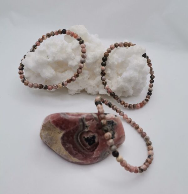 PULSERA MINERAL  RODOCROSITA 4 MM