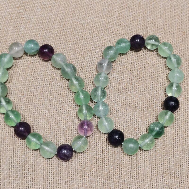 PULSERA MINERAL 10 MM FLUORITA