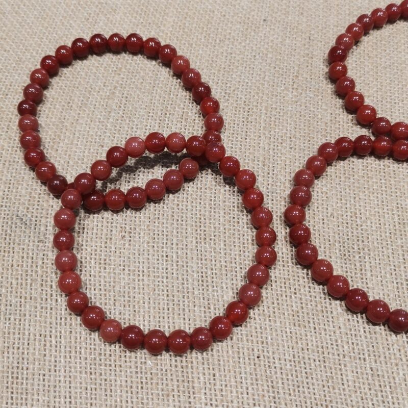 PULSERA MINERAL 6 MM CARNEOLA
