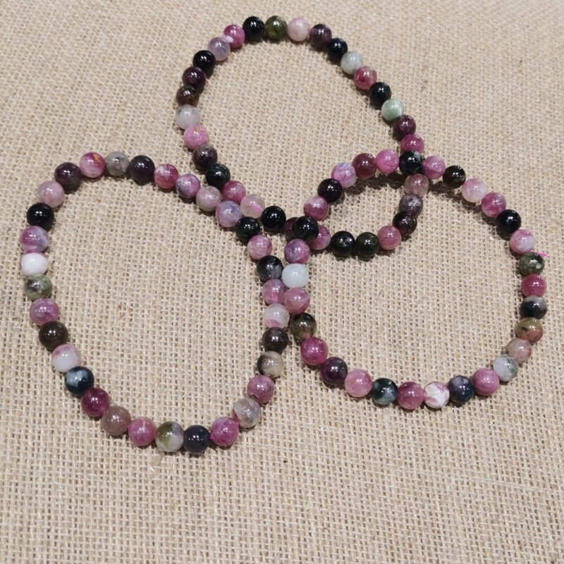 PULSERA MINERAL 6 MM TURMALINA SANDIA