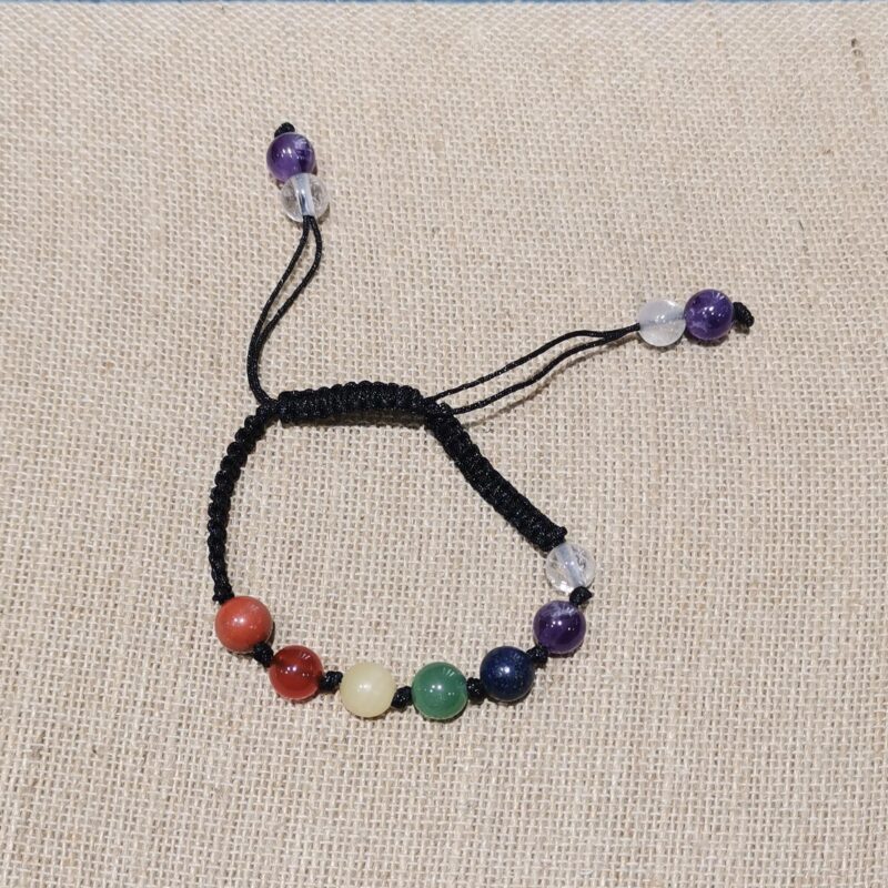 PULSERA MINERAL 7 CHAKRAS CUERDA