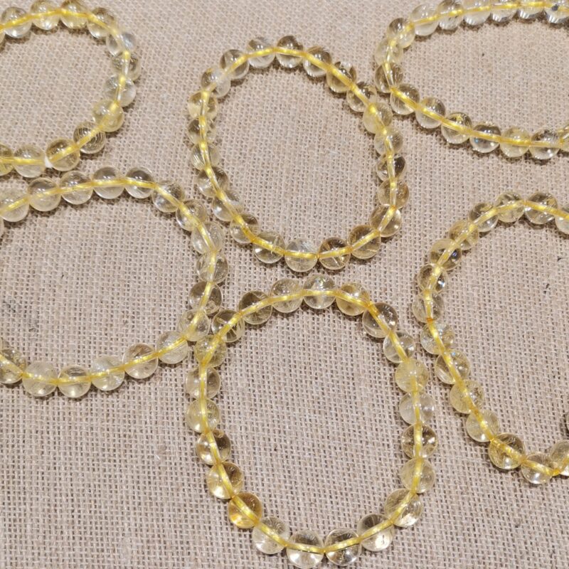 PULSERA MINERAL 8 MM CITRINO