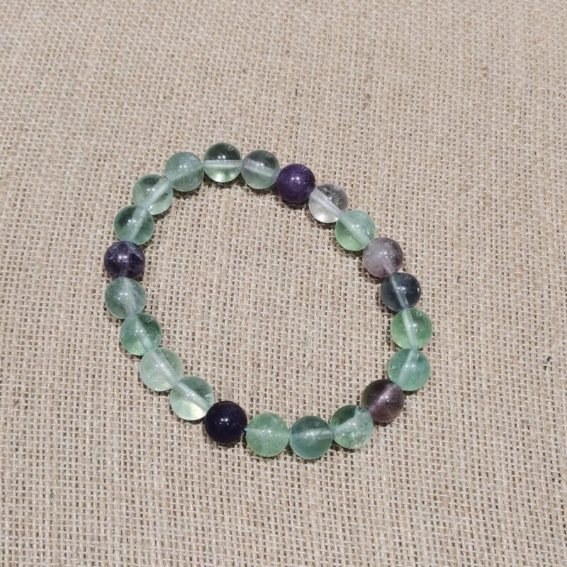 PULSERA MINERAL 8 MM FLUORITA