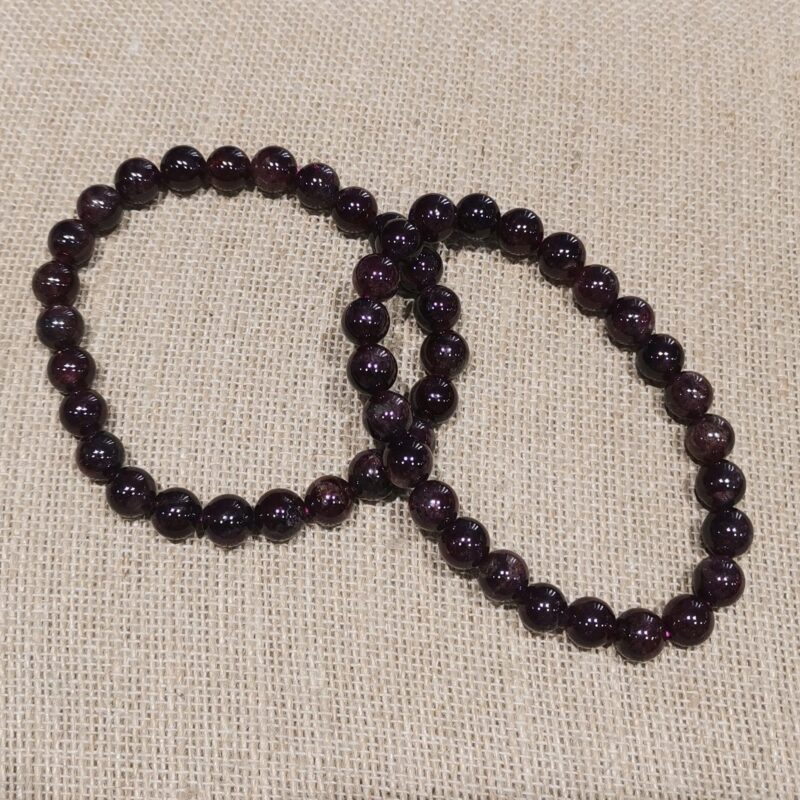 PULSERA MINERAL GRANATE  4 MM