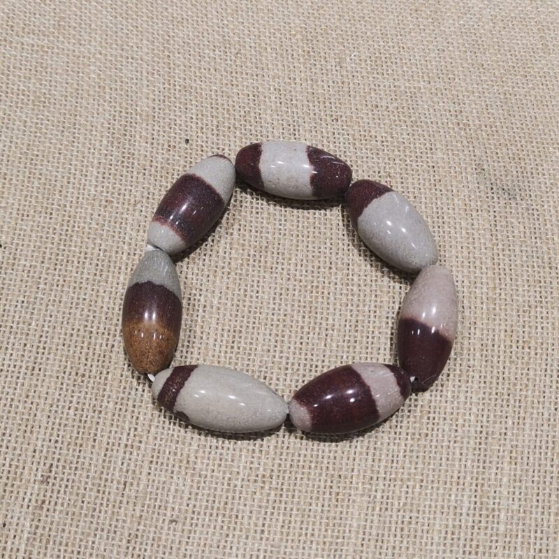 PULSERA MINERAL CANTO RODADO SHIVA LINGAM
