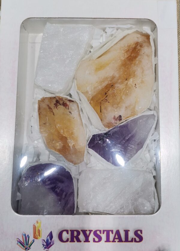 CAJA EXPOSITOR MINERALES PROTECCION Y ABUNDANCIA