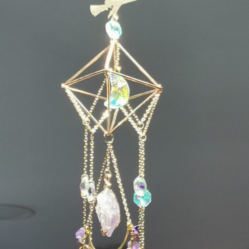MOVIL COLGADOR OCTAGONAL MINERAL Y BRUJA