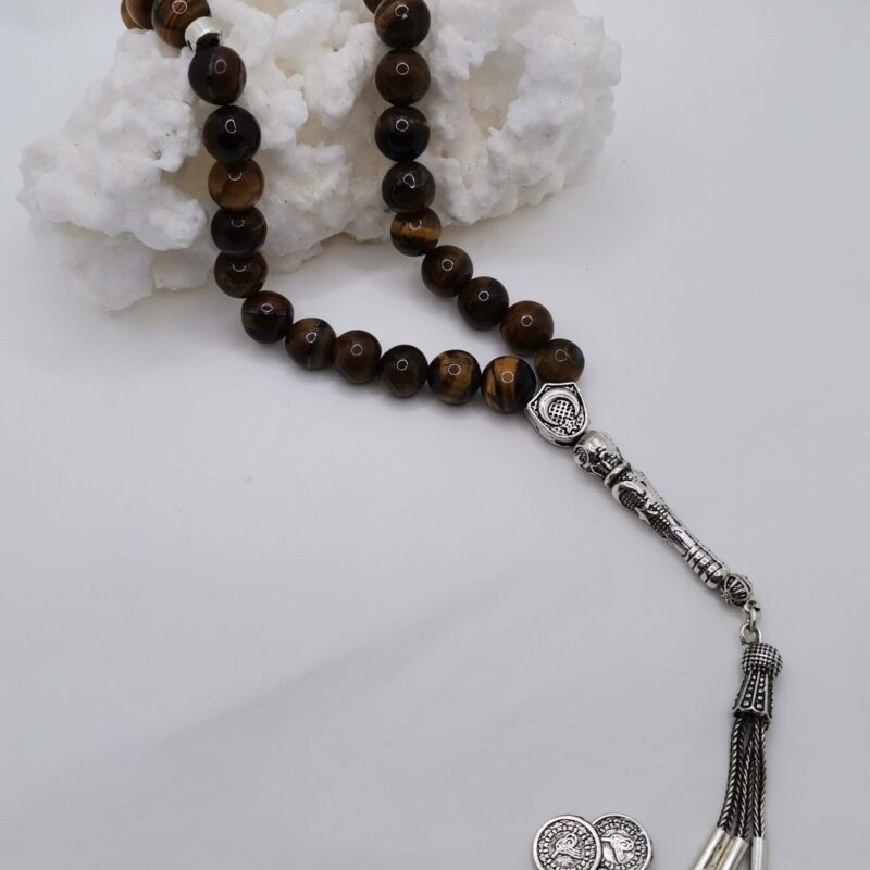 TASBIH ORACION 33 CUENTAS OJO DE TIGRE