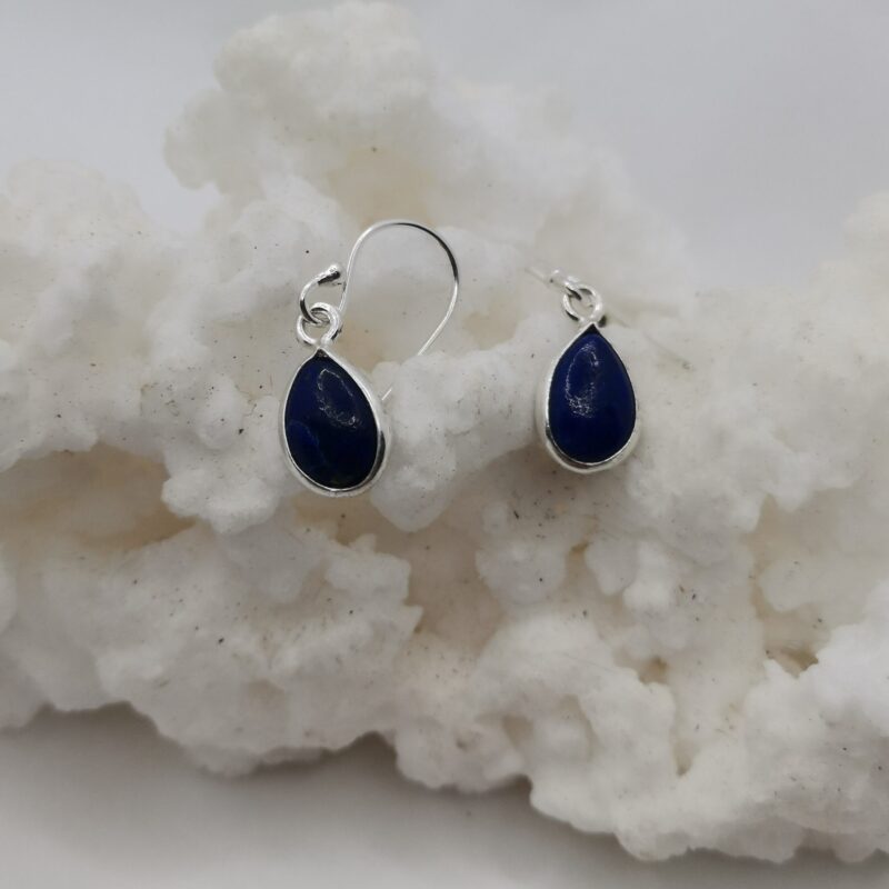 PENDIENTE PLATA Y LAPISLAZULI LAGRIMA 168