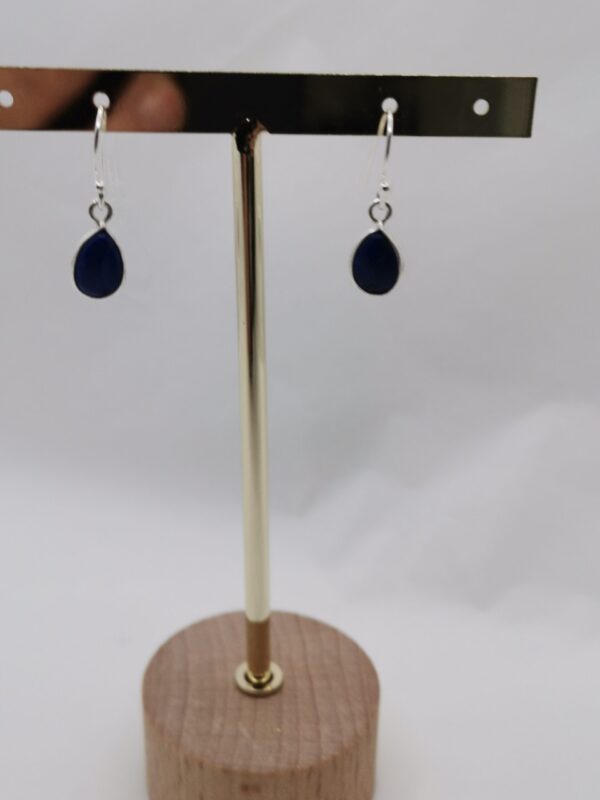 PENDIENTE PLATA Y LAPISLAZULI LAGRIMA 168 - Imagen 2