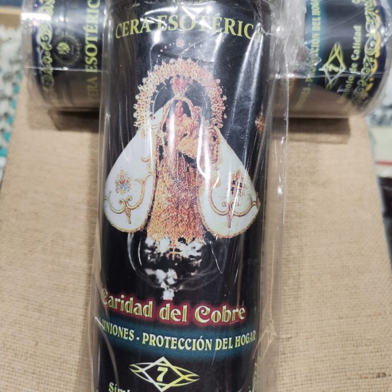VELON CON ACEITE ESOTERICO VIRGEN DE LA CARIDAD DEL COBRE
