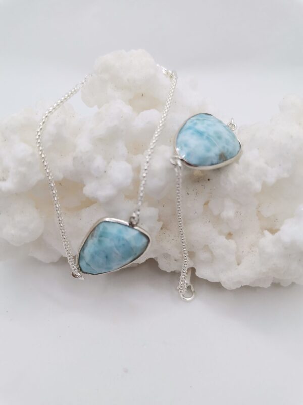 PULSERA PLATA Y LARIMAR