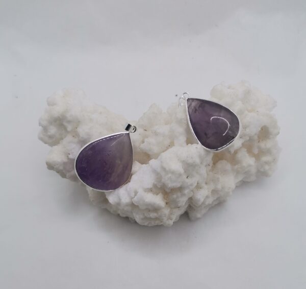 COLGANTE PLATA AMATISTA GOTA