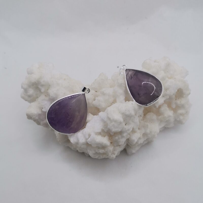 COLGANTE PLATA AMATISTA GOTA