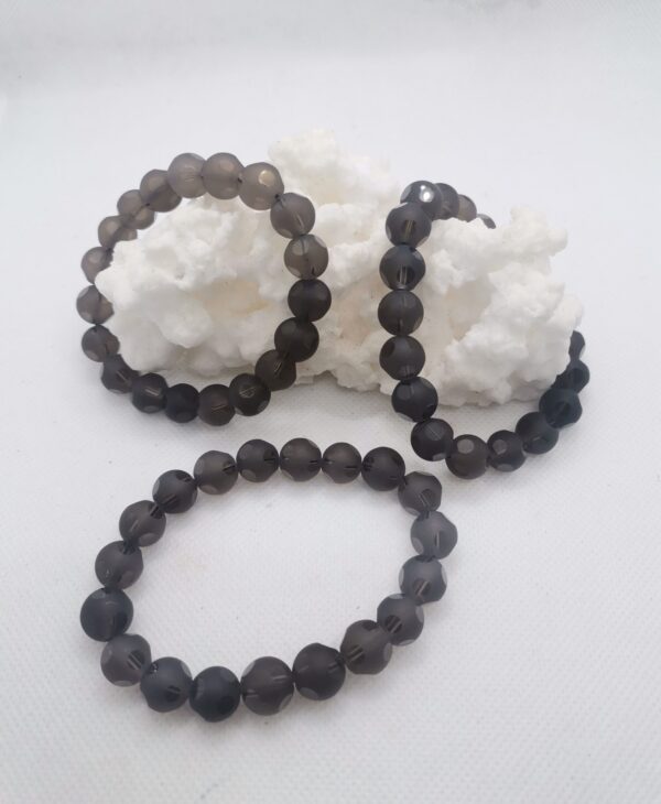 PULSERA MINERAL CUARZO AHUMADO 10 MM